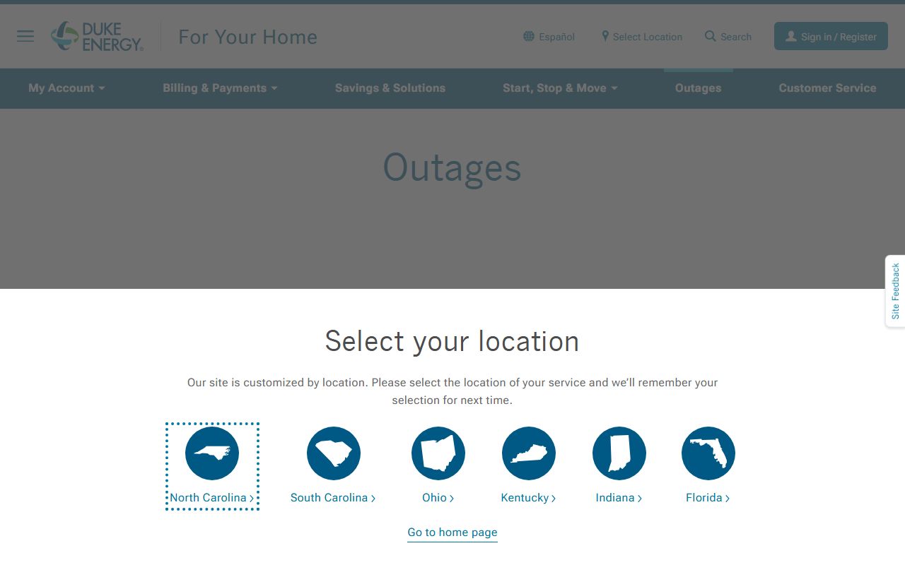 Hickory phone numbers Duke Energy outage reporting